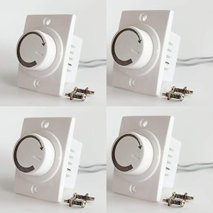 hi-plasst pack of 4 non-modular socket dimmer 2m socket type electronic fan regulator  old dimmer type ceiling regulators for fan for home amp offices lb  5  47cm