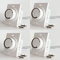 Hi-PLASST (Pack of 4) Non-Modular Socket Dimmer 2M Socket Type Electronic Fan Regulator // Old Dimmer Type Ceiling Regulators for Fan for Home & Offices (L*B = 5 * 4.7cm)