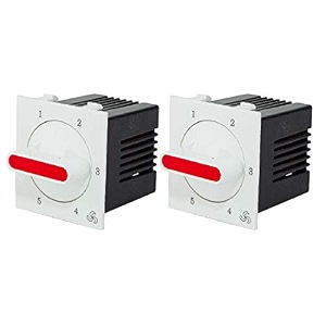 hi-plasst pack of 2 socket redex fan regulator 2m modular electronic fan speed controller 5-step capacitor-based silent operation easy installation for home amp office white 5 x 47 cm