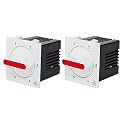 Hi-Plasst (Pack of 2) Socket Redex Fan Regulator, 2M Modular Electronic Fan Speed Controller, 5-Step Capacitor-Based, Silent Operation, Easy Installation for Home &amp; Office, White (5 x 4.7 cm)