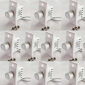 hi-plasst pack of 10 non-modular 1m electronic fan regulator  old style dimmer type rotary switch  ceiling fan speed controller for home office amp commercial use