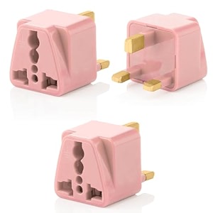 hi-plasst 3pcs pack india to uk plug adapter  type-g plug adapter - uk converter for indian plug for dubai singapore hong kong malaysia - compact uk travel adapter