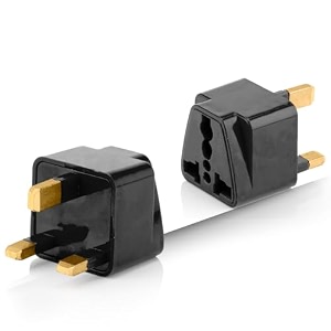 hi-plasst black uk adapter type-g plug - 1pc pack - uk travel converter for dubai singapore hong kong malaysia - compact amp durable india to uk plug adapter
