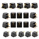 Hi-Plasst Black UK Adapter (Pack of 20) Type-G Plug Travel Converter for Dubai, Singapore, Hong Kong, Malaysia Compact &amp; Durable India to UK Plug
