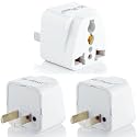 Hi-Plasst (Pack of 3) India to USA Converter - Type A Plug Adapter for USA, Canada, Mexico, Japan, Thailand, Philippines - US Travel Adapter, 2 Pin Plug Adapter