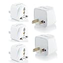 Hi-Plasst (Pack of 5) India to USA Converter - Type A Plug Adapter for USA, Canada, Mexico, Japan, Thailand, Philippines - US Travel Adapter, 2 Pin Plug Adapter