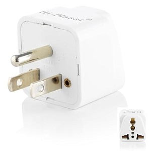 hi-plasst india to usa converter plug pack of 1 - 3 pin type b plug with universal socket us travel adapter converter for united states canada mexico japan taiwan philippines