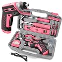 Hi-Spec 3.6V USB Electric Screwdriver for Home Repairs and Assembly, Pink