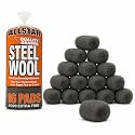 Hi-Tech 000 Extra Fine Steel Wool Pads (16 Pack) – Ultra-Fine Scratch-Free Surface Prep, Waterless Window Cleaning, Polishing, Finishing & Woodworking Abrasive