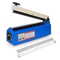 10 Inch-250 MM Sealing Machine for Plastic, Pouch, Poly Bag and Food Packets Sealing Machine with Extra Strip |1-Year Warranty | Home and Business Use | Full Customer Support– Blue