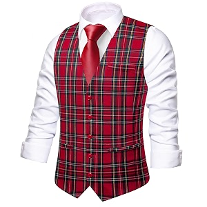 Hi-Tie Mens Formal Solid Suit Vest Slim