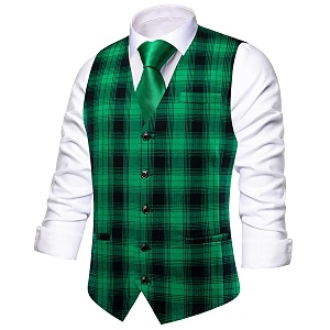 Hi-Tie Mens Formal Solid Suit Vest Slim