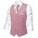 Hi-Tie Men39s Formal Solid Suit Vest Slim