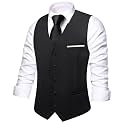 Hi-Tie Men39s Formal Solid Suit Vest Slim