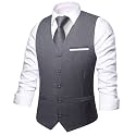 Hi-Tie Men39s Formal Solid Suit Vest Slim