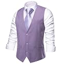 Hi-Tie Men39s Formal Solid Suit Vest Slim