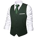 Hi-Tie Men39s Formal Solid Suit Vest Slim