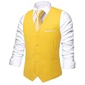 Hi-Tie Men39s Formal Solid Suit Vest Slim