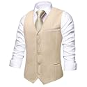 Hi-Tie Men39s Formal Solid Suit Vest Slim