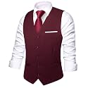 Hi-Tie Men39s Formal Solid Suit Vest Slim