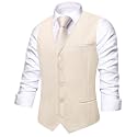 Hi-Tie Men39s Formal Solid Suit Vest Slim