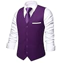 Hi-Tie Men39s Formal Solid Suit Vest Slim
