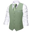 Hi-Tie Men39s Formal Solid Suit Vest Slim