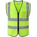 Hi Vis Reflective Safety Vest for Men Women,KZ179,Yellow,3XL