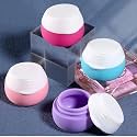 Hian Refillable Cosmetic Jars | 15GM – 3.8 x 2.5 cm (Pack of 3) | Acrylic Plastic with Leakproof Black Lids | Compact &amp; Reusable for Travel | Ideal for Storing Creams, Balms &amp; Skincare Essentials