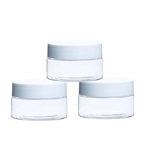 hian refillable cosmetic jars pack of 3 15gm 38x25 cm bpa-free acrylic cream containers with leakproof white lids mini travel storage for lotion balm makeup amp skincare