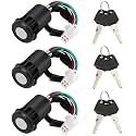 HIAORS 4 Wire Ignition Switch with Key Replacement for Tao Tao Coolster 110cc 125cc Chinese ATV Sunl Kazuma Roketa Apollo Coleman Hawk 50cc 70cc 90cc Quad 4 Wheeler Pit Dirt Bike Parts Female (3PCS)