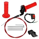 HIAORS Mini Bike Throttle Cable Handlebar Grips Kit Compatible with Coleman CT200U BT200X, 7/8 Throttle Assembly for Dirt Pit Bike Motorcycle Predator 212 CT200U-EX Baja Warrior DB30 Minibike Parts