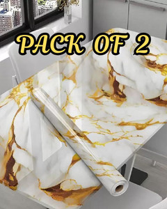 hias 60 cm x 200 cm waterproof decorative foils wallpaper gold white pack of 2