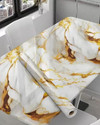 hias 60 cm x 200 cm Waterproof Decorative Foils Wallpaper (White, Gold, Pack of 5)
