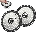 Hibbent 2 Pack 5" Metal Bathtub Drain Hair Catcher, Shower Drain Protector