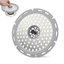 Hibbent 2 Pack 5" Metal Bathtub Drain Hair Catcher, Shower Drain Protector