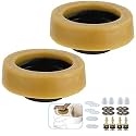 Hibbent 2 Pcs Toilet Wax Ring, Toilet Bowl Wax Seal Kit with Closet Bolts