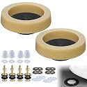 Hibbent 2 Pcs Toilet Wax Ring Replacement Kit, Toilet Bolt Covers