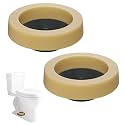 Hibbent 2 Pcs Universal Extra Thick Toilet Wax Ring, Wax Ring for Toilet