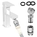 Hibbent 3/4" Swivel Quick Connect Faucet to Garden Hose Adapter, Chrome