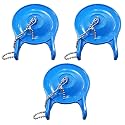Hibbent 3 Pack Large 3-Inch Toilet Flapper Replacement Compatible with Gerber 99-788, Water Conserving Toilet Flappers for 3 Inch Flush Valves, Stainless Steel Chain, Easy to Install, Blue