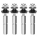 Hibbent 4 PCS Toilet Seat Bolts Kit, Stainless Steel Bolts with Metal Nuts