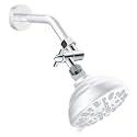 Hibbent All Metal Shower Head Elbow Adapter, 360 ° Adjustable Swivel Brass Showerhead Adapter for Fixed and Rain Showerhead, Stainless Steel Wall Mounted Shower Connector, Chrome