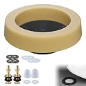 Hibbent Extra Thick Toilet Wax Ring Replacement Kit, Toilet Bolt Covers