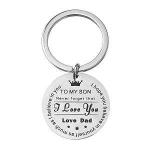 Hibetek Daughter Son Gifts Keychain to My