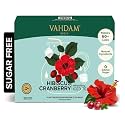 VAHDAM Hibiscus Cranberry Iced Tea (15 Pitcher Bags) - Zero Added Sugar, Pure Hibiscus & Cranberry Blend - Best for Mocktails & Cocktails - Biodegradable