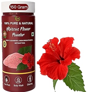 maf hibiscus flower powder 150 gram rosa sinensis 100  pure organic natural gudhal phool  chembarathi flower powder for hair pack hair oil face pack