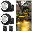 HIBOITEC 3W Pond Lights LED Underwater 2700K Warm White, 2 Pack