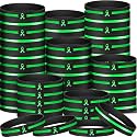 Hiboom 100 Pcs Mental Health Awareness Silicone Bracelets Green Ribbon Rubber Bracelets Motivational Bracelet Unisex for Men Women Mental Health Awareness Month Gifts