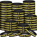 Hiboom 100 Pcs Yellow Ribbon Silicone Bracelet Childhood Cancer Endometriosis Bone Bladder Cancer Awareness Ribbon Rubber for Man Woman Public Charity Activities Supplies